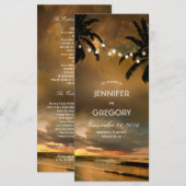 Palms Hochzeitsprogramme für Strandnähten Programm (Vorne/Hinten)