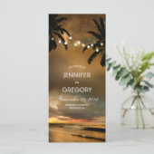 Palms Hochzeitsprogramme für Strandnähten Programm (Stehend Vorderseite)