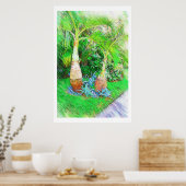 Palms & Landscape - Miami Beach, Sammlung Fl Poster (Küche)