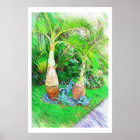 Palms & Landscape - Miami Beach, Sammlung Fl Poster (Vorne)