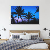 Palms Midnight Leinwanddruck (Insitu (Schlafzimmer))