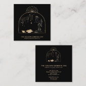 *~* Palms Moon Stars Goldene Göttin Muscheln Quadratische Visitenkarte (Vorne/Hinten)