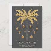 Palms Palm Tree Ornament Grau Weihnachten (Vorderseite)