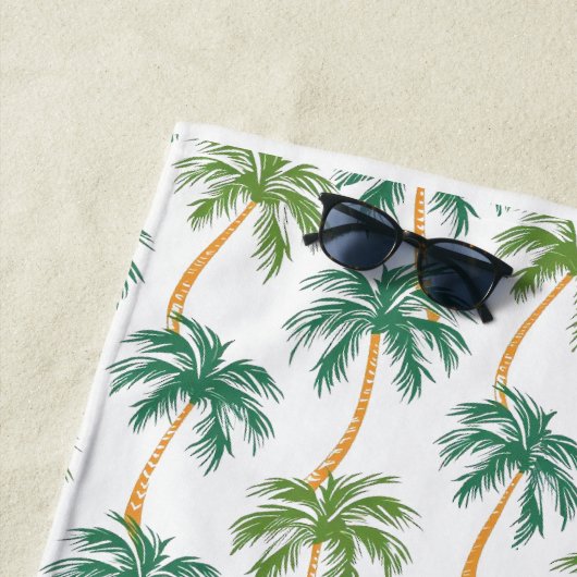 Palms Pattern Summer Vibes Personalisiert Strandtuch (Beispiel)
