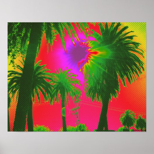 "Palms" Poster - Größe klein (17" x 13") (Vorne)
