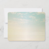 Palms Seashells Beach Hochzeit Save the Date (Rückseite)