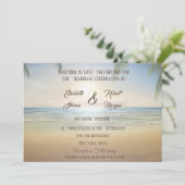 Palms Sunset Beach Einladung (Stehend Vorderseite)