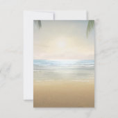 Palms Sunset Beach Empfang Einladung (Rückseite)