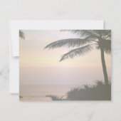 Palms Sunset Beach Probe Dinner Einladung (Rückseite)
