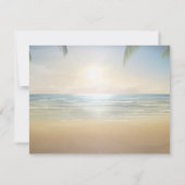 Palms Sunset Beach Seashells Probe Dinner Einladung (Rückseite)