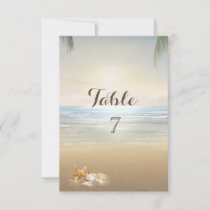 Palms Sunset Beach Table Card Einladung