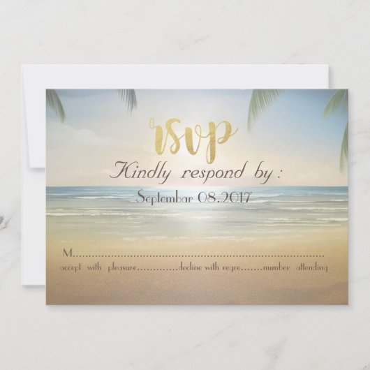 Palms Sunset Beach UAWG Einladung (Vorderseite)