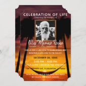 Palms Tree Beach Sonnenuntergang|Feiern zum Foto d Einladung (Vorne/Hinten)