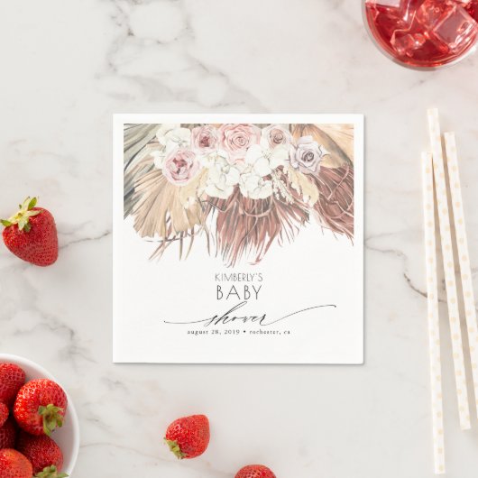 Palms Tropical Boho Kinderdusche/ Brautparty Serviette (Beispiel)