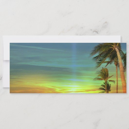 Palms Wedding Boarding Pass Tickets für String Lig Einladung (Rückseite)