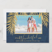 Palms Weihnachts-Foto Feiertagskarte (Vorderseite)