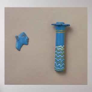 Palmsäule Kohl-Kolben und -Fragment der Einlage Poster