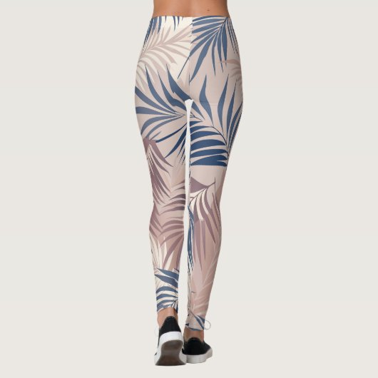 Palmscape: tropisches Motif-Muster Leggings (Rückseite)