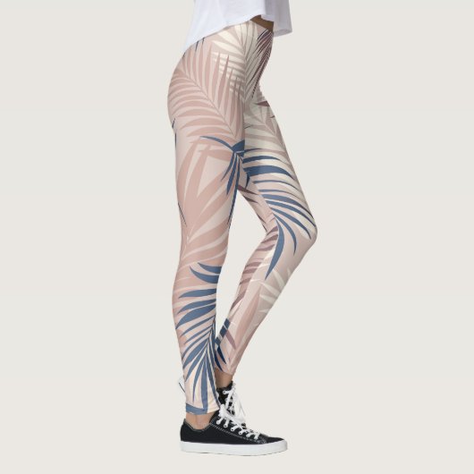 Palmscape: tropisches Motif-Muster Leggings (Rechts)