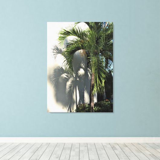 Palmschatten Leinwanddruck (Insitu (Holzboden))