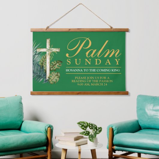Palmsonntag Wandteppich Mit Holzrahmen (Wohnzimmer)