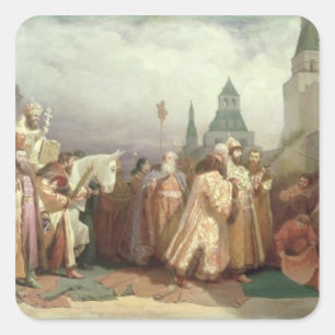 Palmsonntags-Prozession Quadratischer Aufkleber