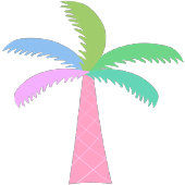 Palmsprings farbenfrohe Palmenbaumen Schwarzer Hin Partybrille