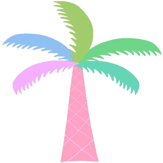 Palmsprings farbenfrohe Palmenbaumen Schwarzer Hin Partybrille