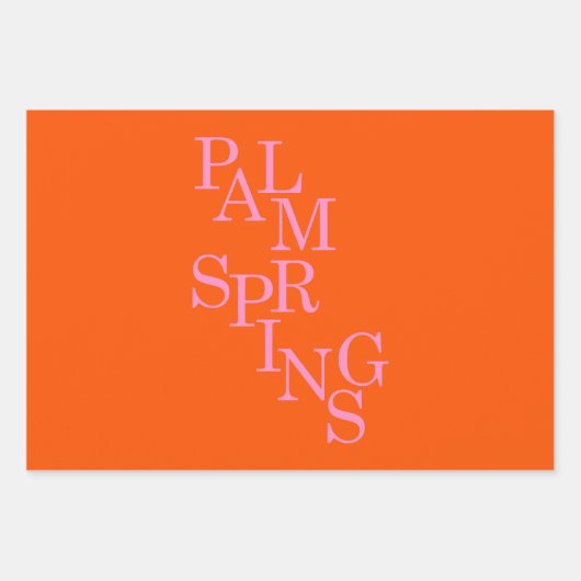 Palmsprings Orange und Rosa Geschenkpapier Set (Vorderseite 3)