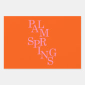 Palmsprings Orange und Rosa Geschenkpapier Set (Vorderseite)