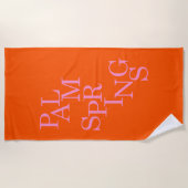 Palmsprings Orange und Rosa Strandtuch (Vorderseite)