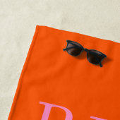 Palmsprings Orange und Rosa Strandtuch (Beispiel)