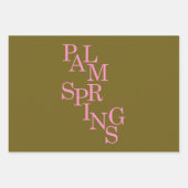 Palmsprings, Vintag, lebend und rosa Geschenkpapier Set (Vorderseite)