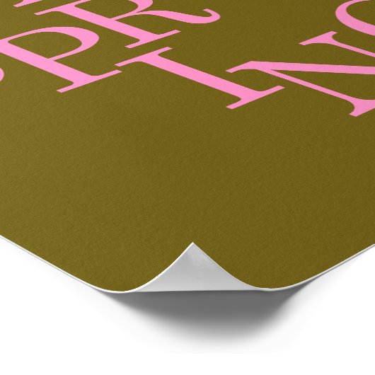 Palmsprings, Vintag, lebend und rosa Poster (Ecke)