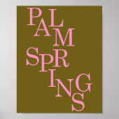 Palmsprings, Vintag, lebend und rosa Poster (Vorne)