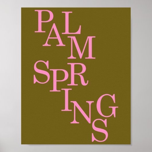 Palmsprings, Vintag, lebend und rosa Poster (Vorne)