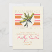 Palmsprings vor dem Ring - Retro Bachelorette Einladung (Vorderseite)