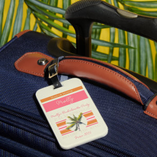 Palmsprings vor dem Ring - Retro Bachelorette Gepäckanhänger