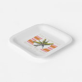 Palmsprings vor dem Ring - Retro Bachelorette Pappteller (Gewinkelt)