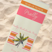 Palmsprings vor dem Ring - Retro Bachelorette Strandtuch