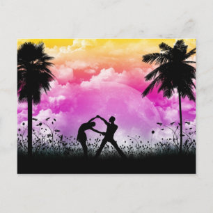 Palmtree Romance Postcard Postkarte