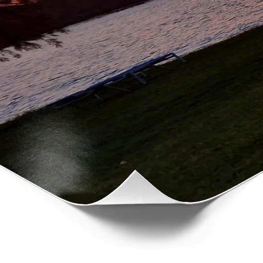 Palmtree sunset  poster (Ecke)