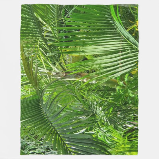 PalmTrees Jungle 🌴 Fleecedecke (Vorderseite)