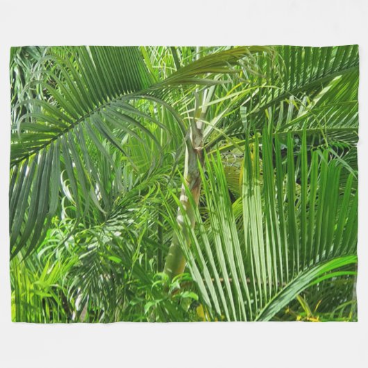 PalmTrees Jungle 🌴 Fleecedecke (Vorderseite (Horizontal))