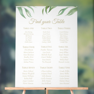 Palmwedel-Gold-Text-Acryl-Tischplan-Schild 9 Acrylschild