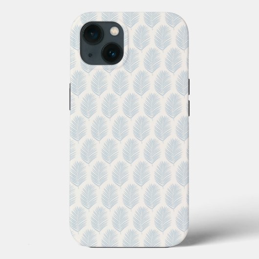 Palmwedel Hellblau und Creme Case-Mate iPhone Hülle (Rückseite)