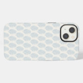 Palmwedel Hellblau und Creme iPhone Hülle (Rückseite (Horizontal))