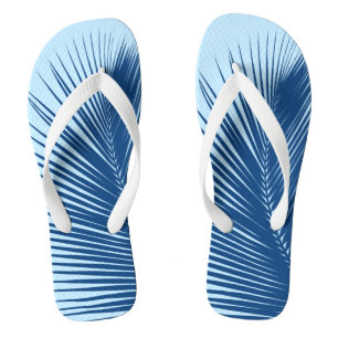 Palmwedel - kobalt und himmelblau badesandalen