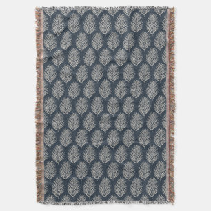 Palmwedel Navyblau und Creme Decke