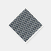 Palmwedel Navyblau und Creme Serviette (Ecke)